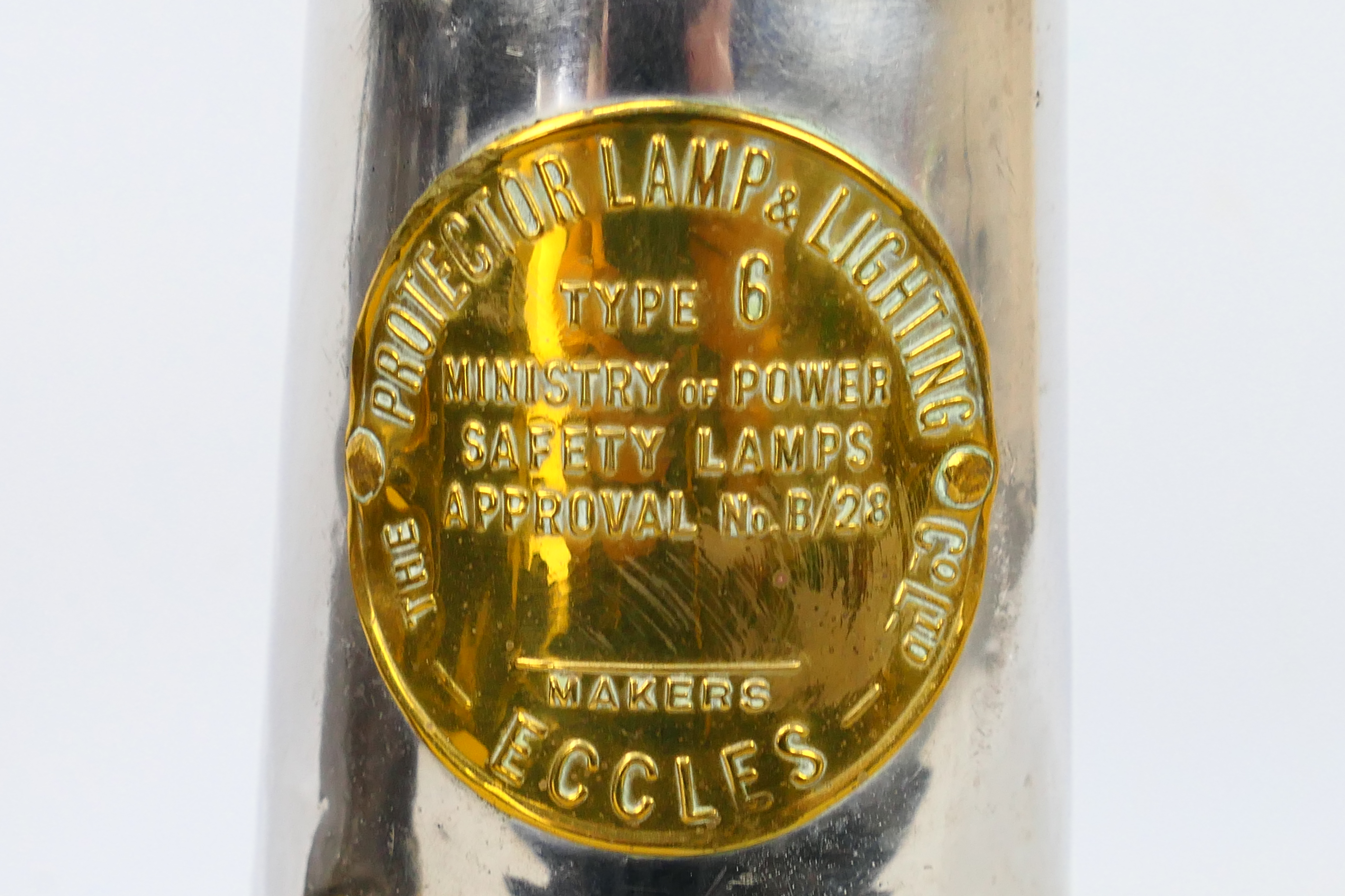 Two Eccles Protector Lamp & Lighting Company Ltd safety lamps comprising a type SL and a type 6, - Image 3 of 7