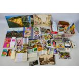A collection of cigarette cards, tea cards, boxes, Topps Initials trade cards / stickers and other.