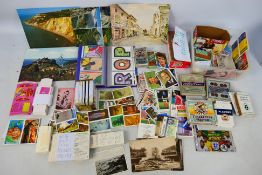 A collection of cigarette cards, tea cards, boxes, Topps Initials trade cards / stickers and other.