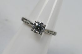 A 950 platinum and diamond ring,