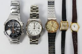 A collection of wrist watches to include Lorus, Seiko and similar.