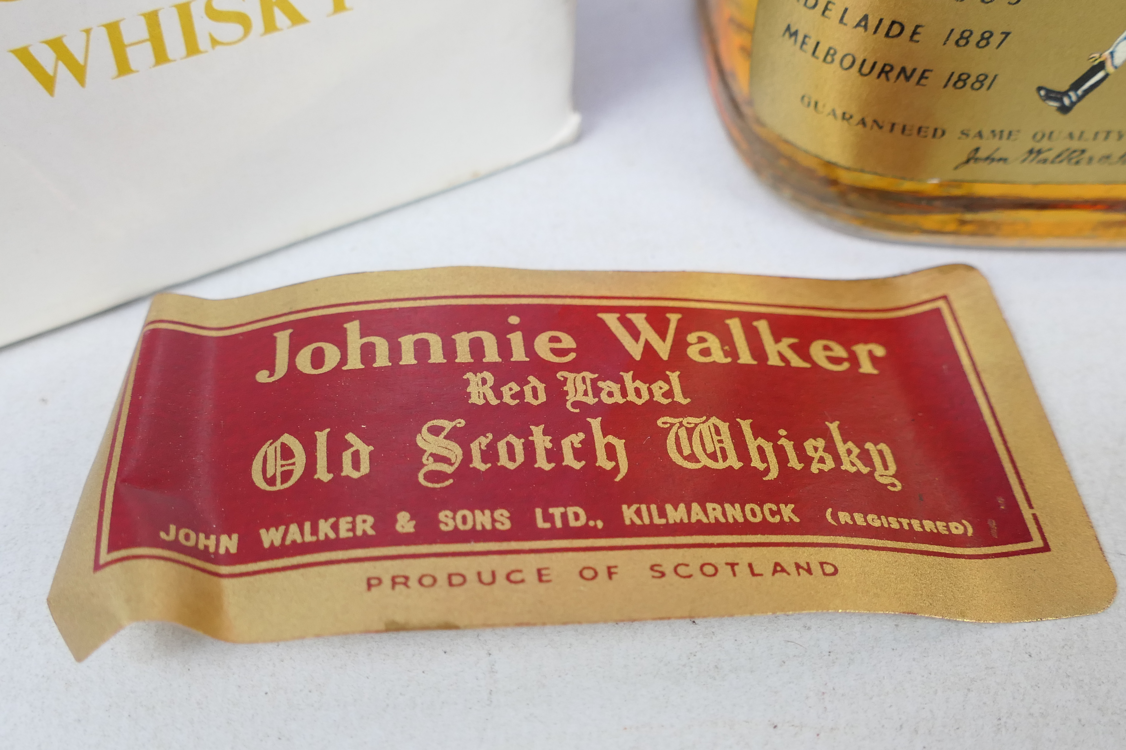Two bottles of Johnnie Walker Red Label comprising one 1. - Image 3 of 8