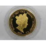 Quarter Sovereign - a Queen Elizabeth II 24 carat gold quarter Sovereign, 2019,