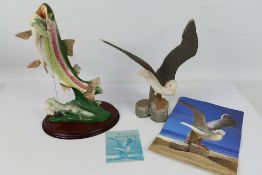 Two Franklin Mint porcelain studies the first The Great Black-Backed Gull modelled by Scott Woolver,