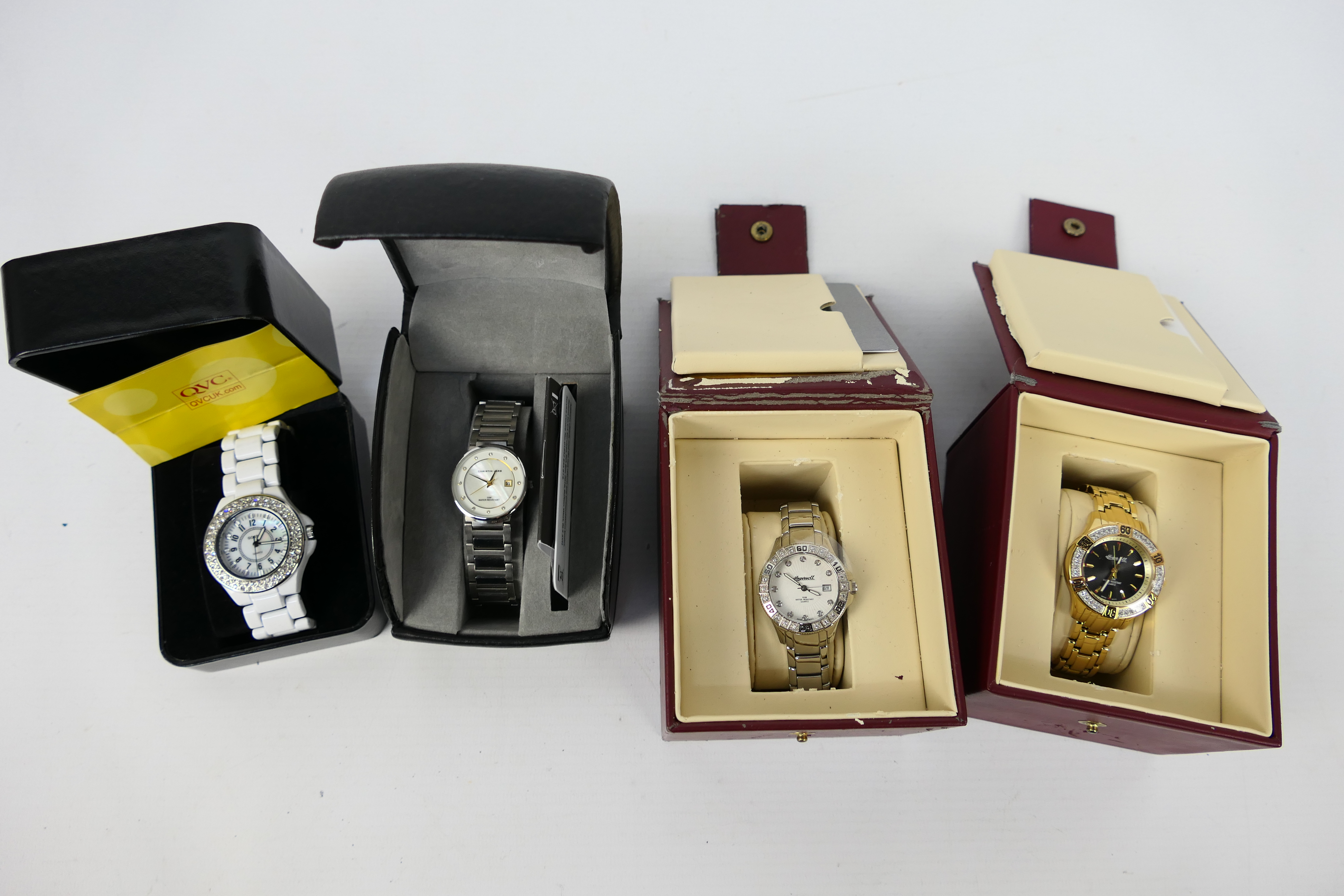 Boxed fashion wrist watches to include two Ingersoll Gems Series watches, Christin Lars and other.