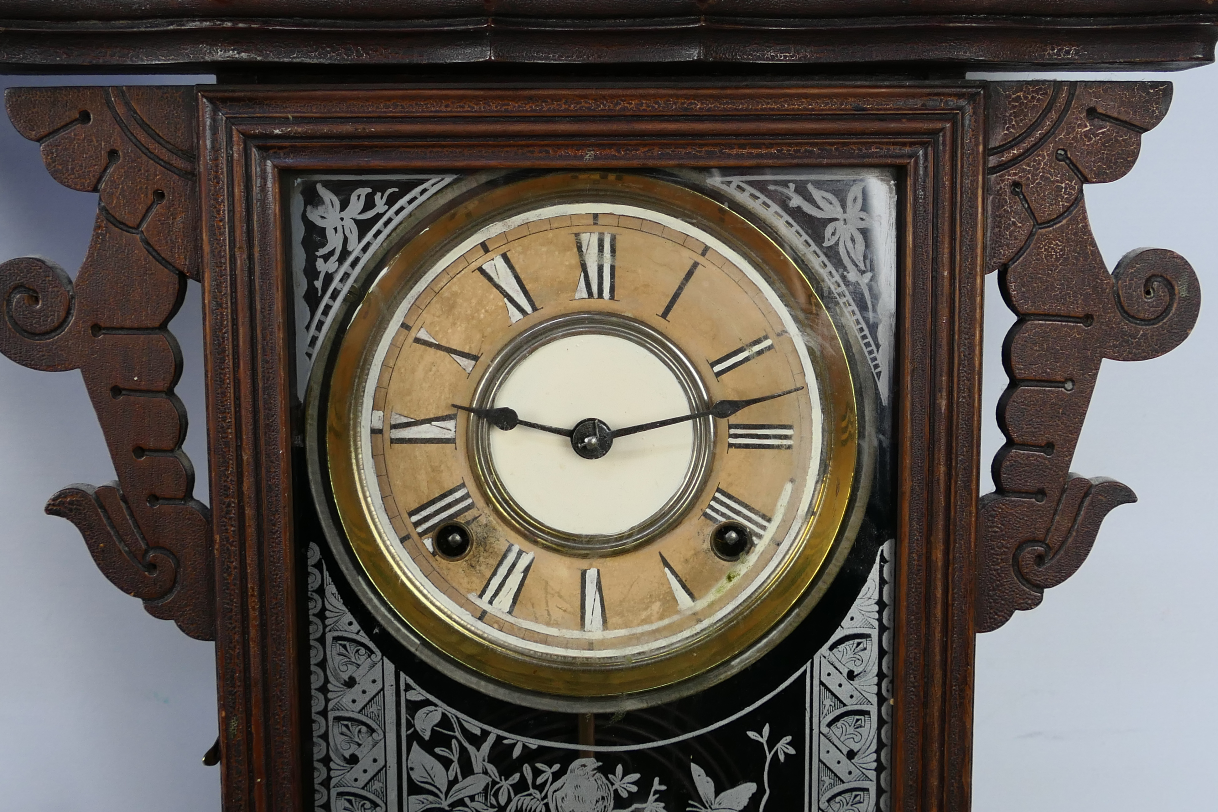 An interesting pair of late 19th century/ early 20th century American clocks, - Image 6 of 7