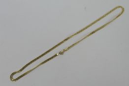 A yellow metal necklace stamped Zincir 14, 45 cm (l), approximately 9.8 grams all in.
