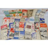A collection of various 1950's football programmes, approximately 120 in total.