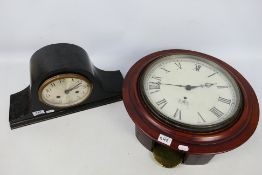 A good lot of two clocks to include a dark cased,