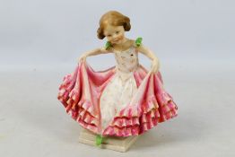 Royal Worcester - A figure entitled The Curtsey # 3360, modelled by F G Doughty,