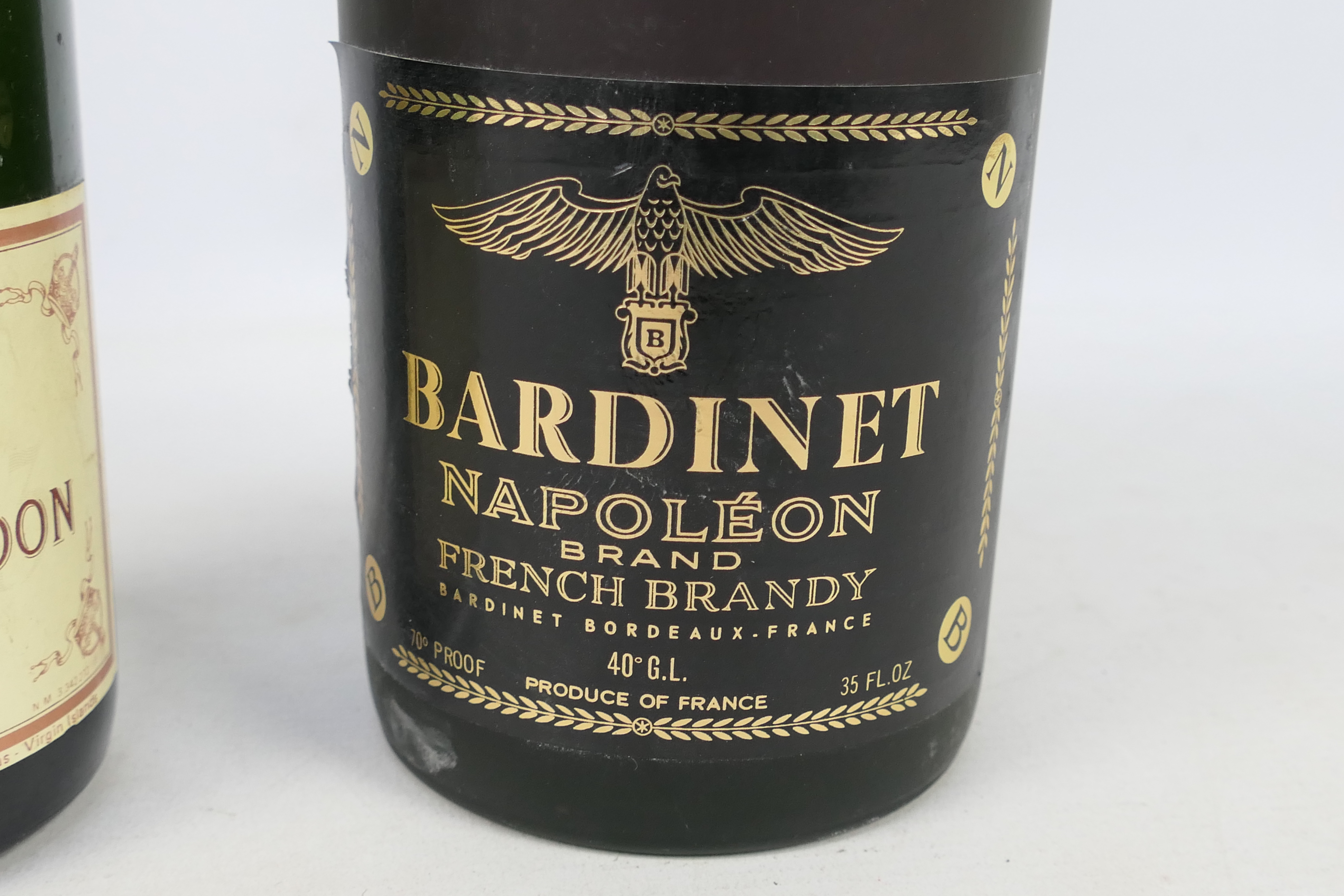 A 35 fl oz bottle of Bardinet brandy, 70° proof, - Image 4 of 5