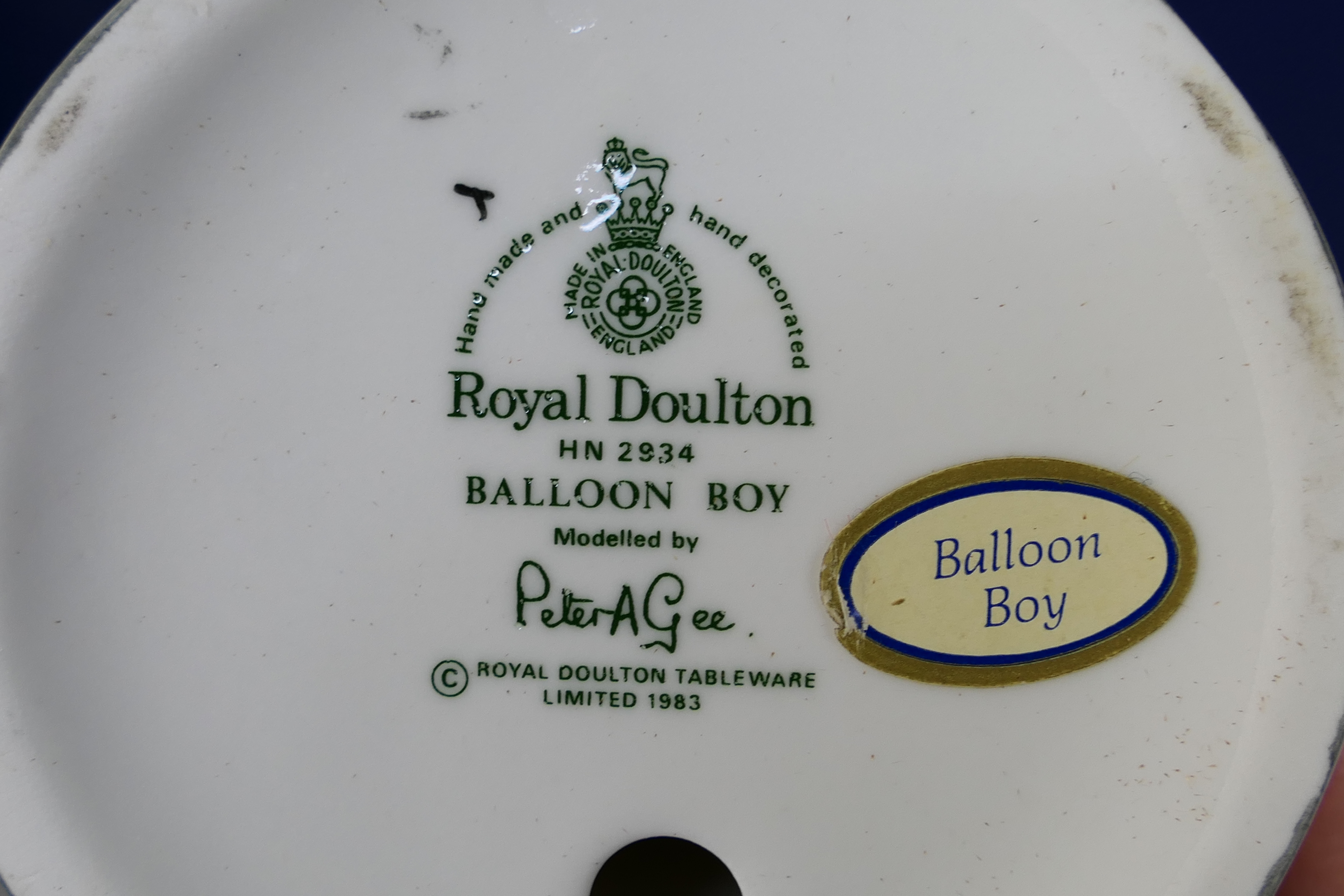 Royal Doulton - Two boxed figures comprising Biddy Penny Farthing # HN1843 and Balloon Boy # HN2934, - Image 6 of 6
