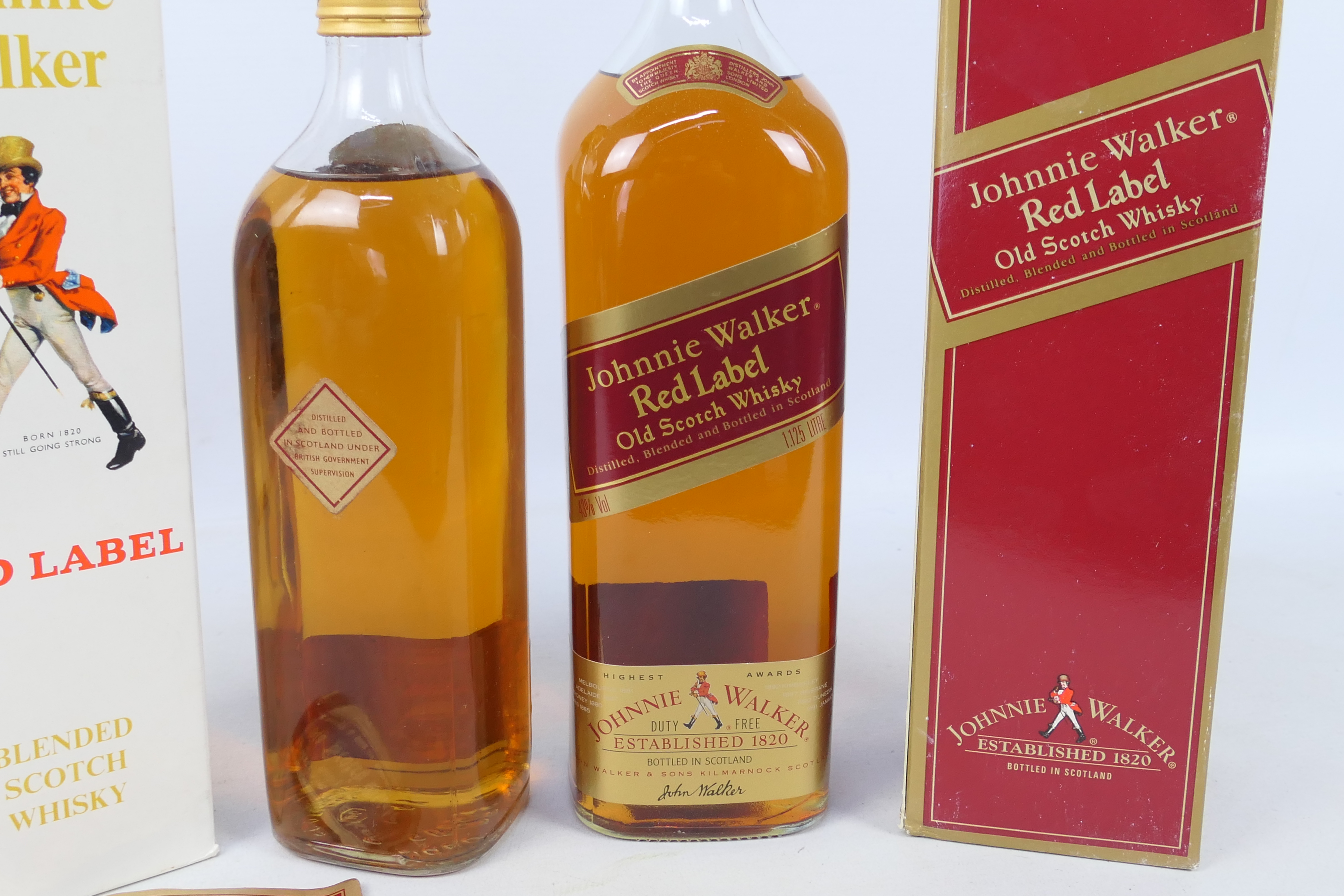 Two bottles of Johnnie Walker Red Label comprising one 1. - Image 6 of 8