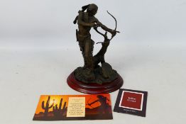 A limited edition bronze by Jim Ponter, entitled Indian Hunter,