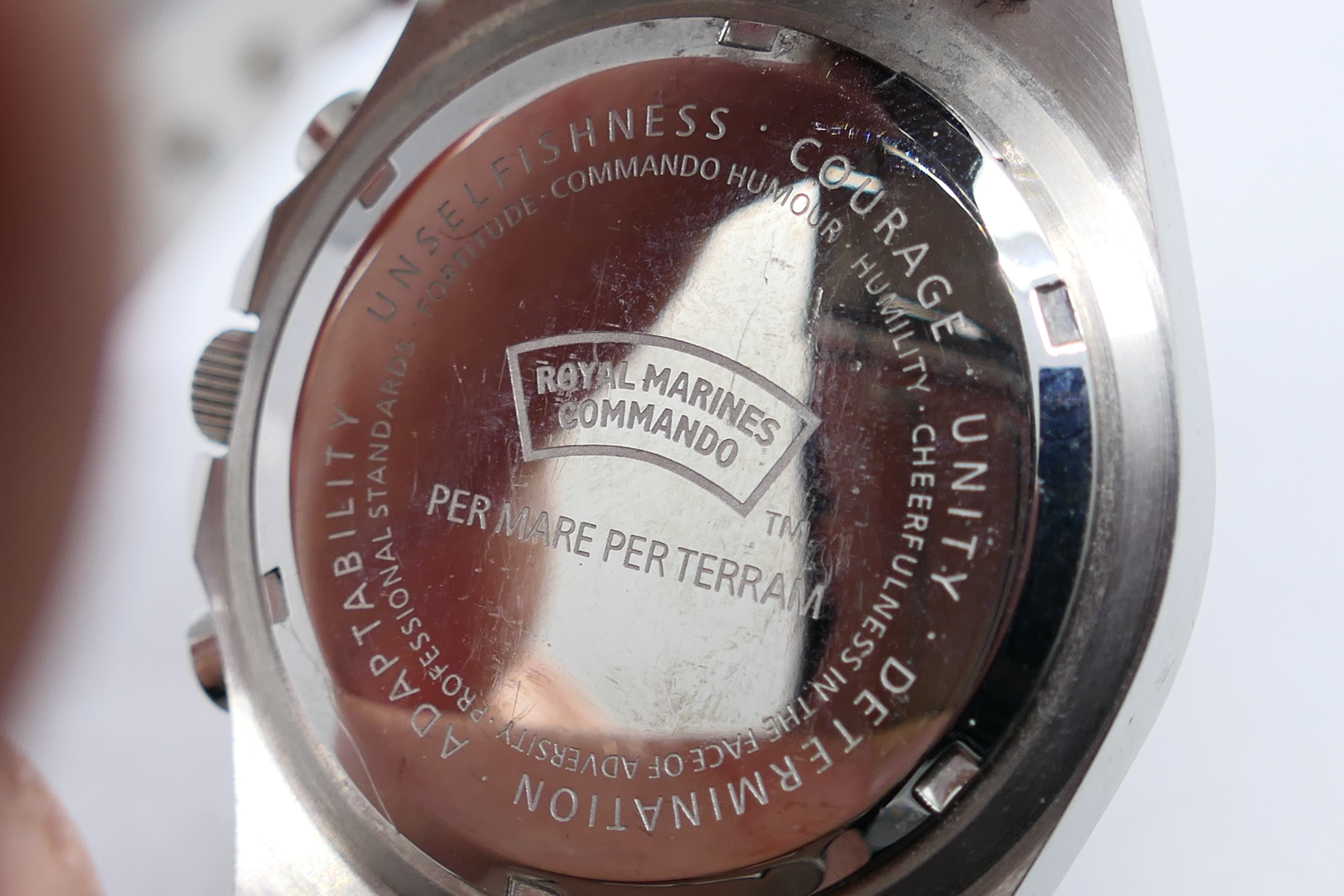 A Royal Marines Commando stainless steel wrist watch. - Image 5 of 5