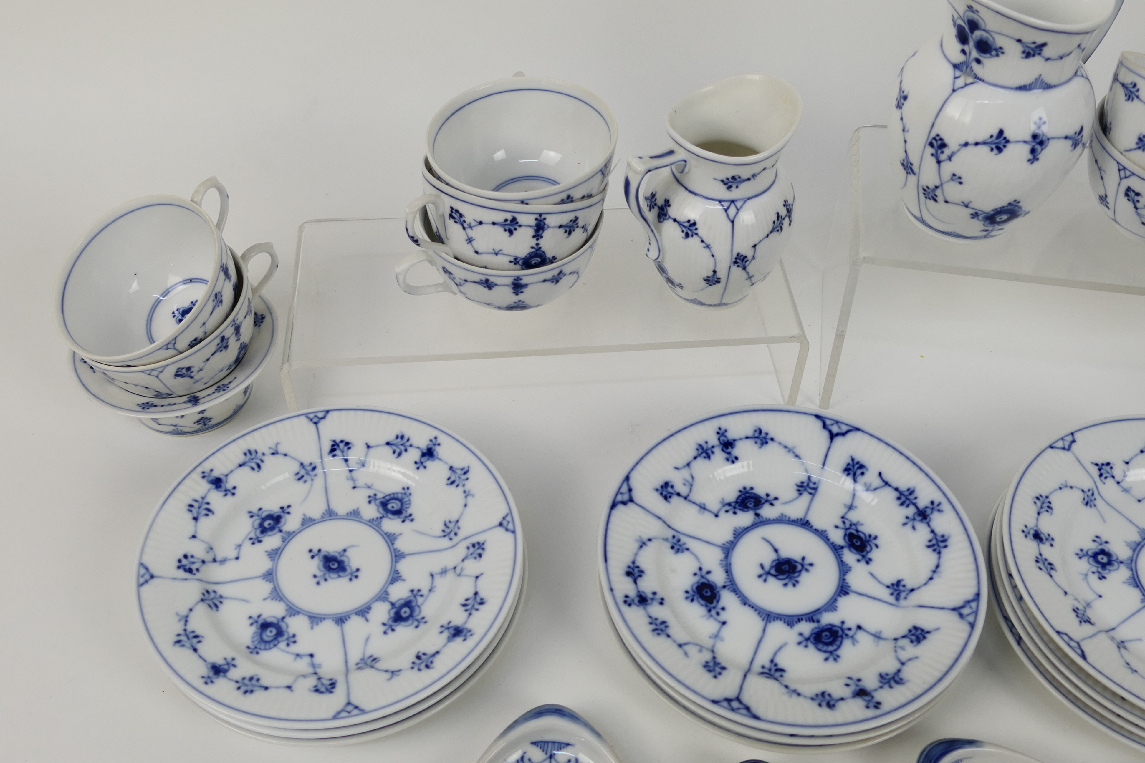 Royal Copenhagen - A 20th century coffee service in the Blue Fluted Plain pattern comprising coffee - Image 2 of 7