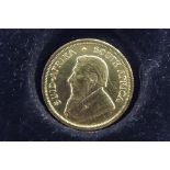 1/10 Kruerrand - fyngoud 1/10 oz fine gold, 1983,