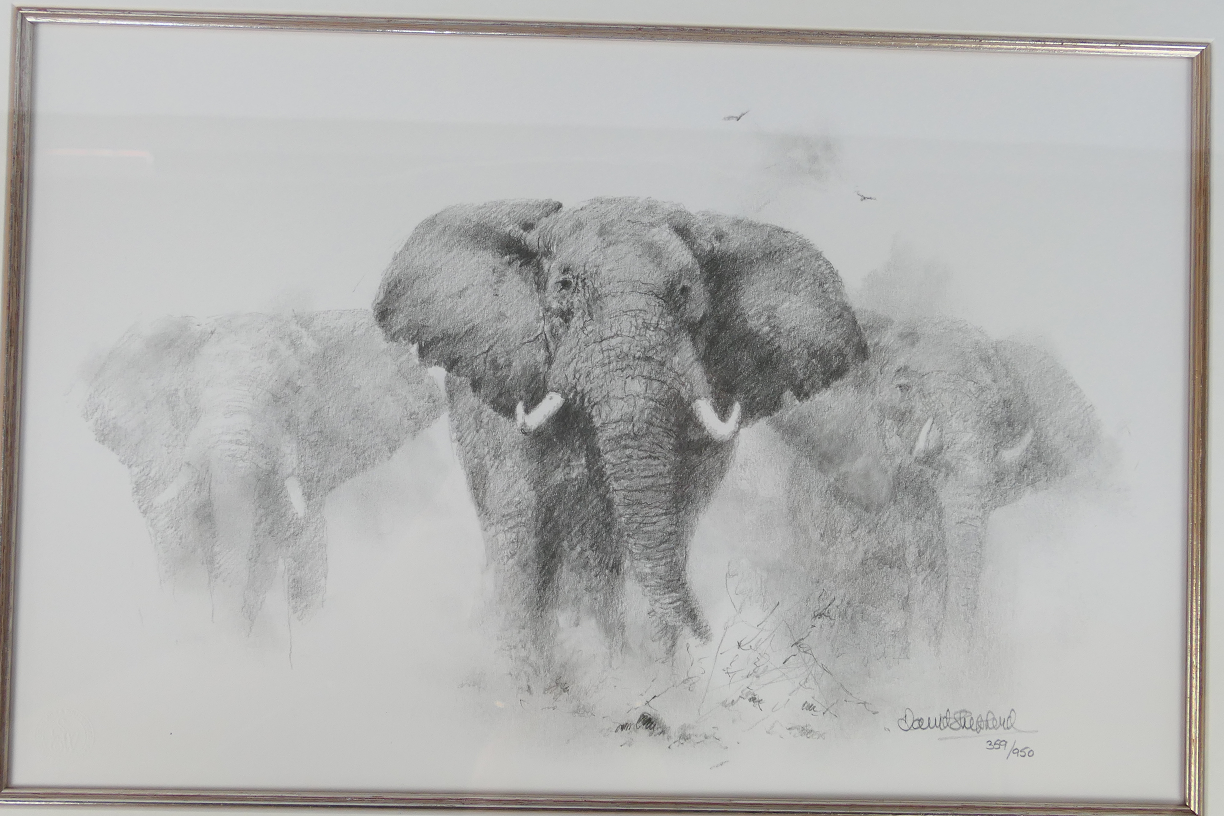Two framed prints comprising Elephants by David Shepherd issued in a limited edition of 950, - Image 2 of 6