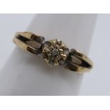 A hallmarked 9 carat gold ring, approx 2.