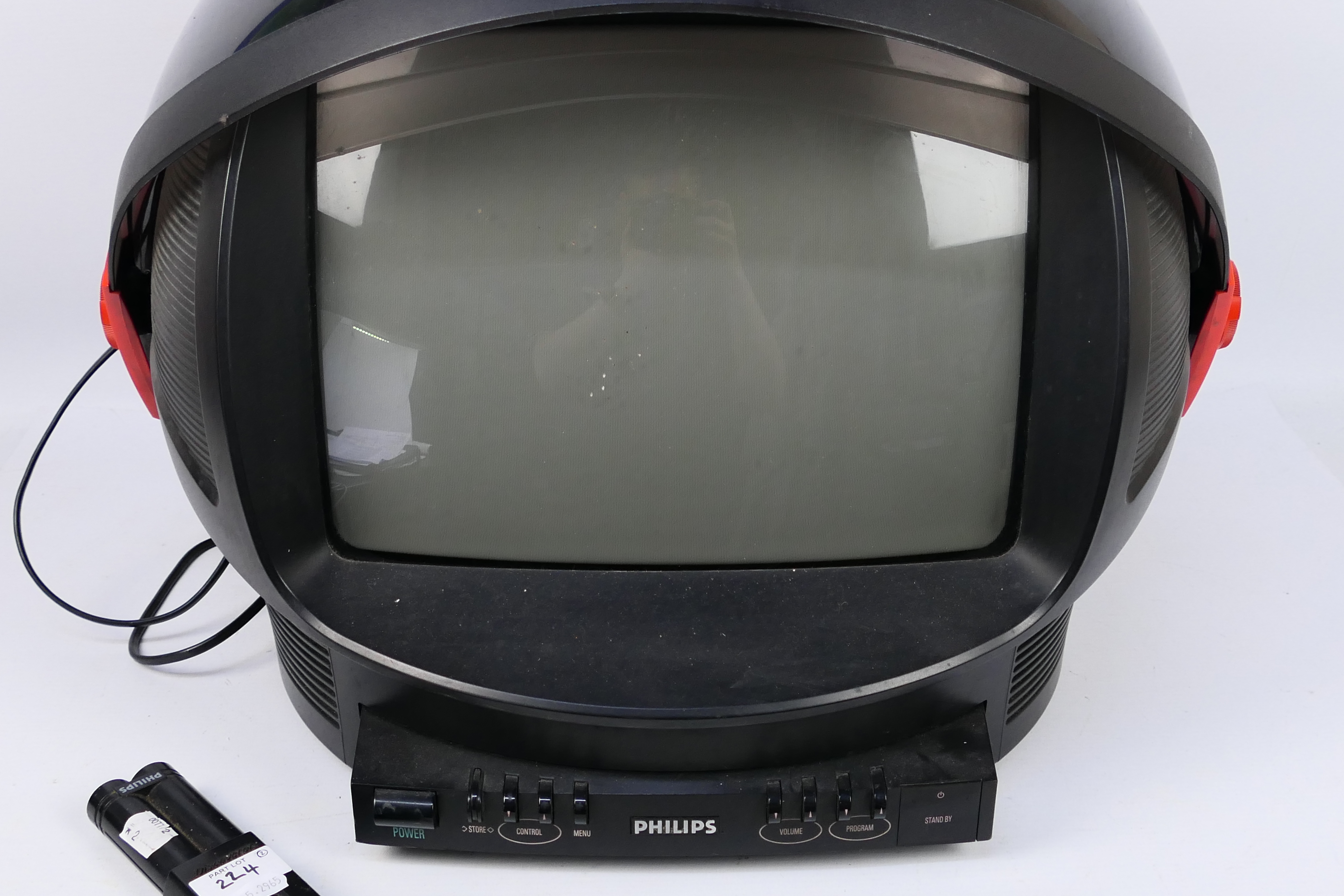 A vintage Phillips Discoverer television, designed in the form of a Space Helmet, with remote, - Image 3 of 7