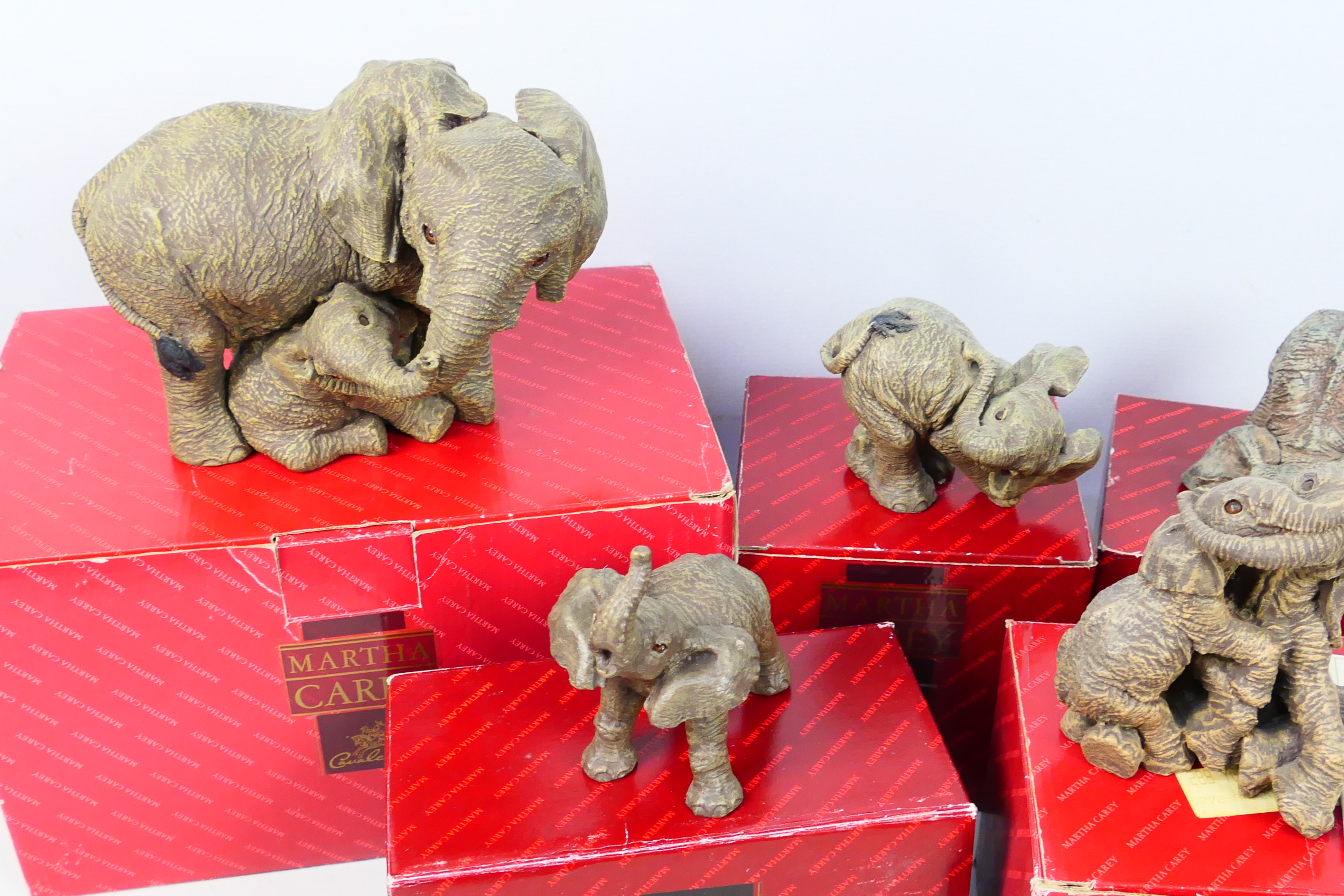 The Herd - 7 x mostly boxed 1991 The Herd' collectable elephants by Martha Carey - Lot includes a - Image 2 of 4