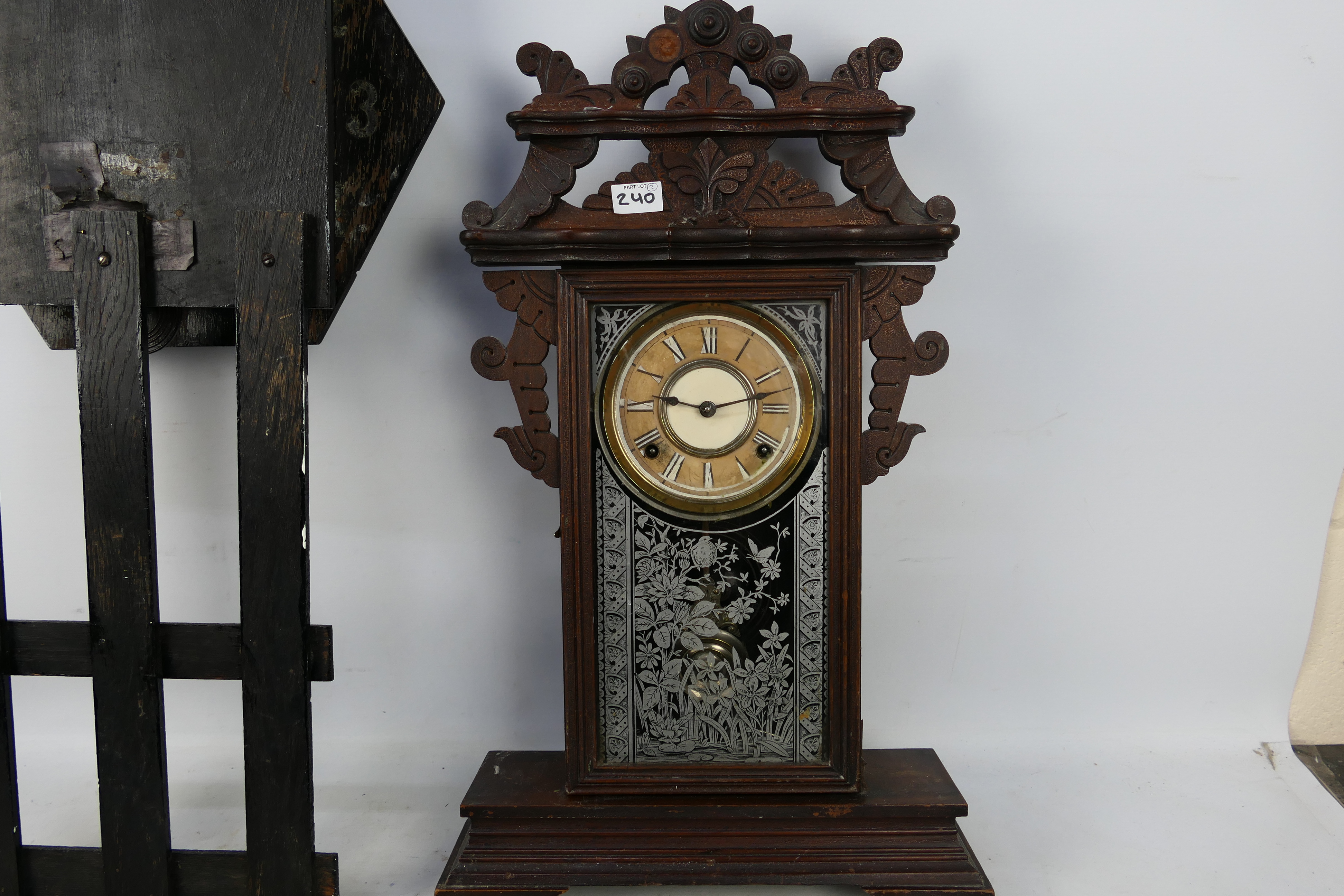 An interesting pair of late 19th century/ early 20th century American clocks, - Image 5 of 7