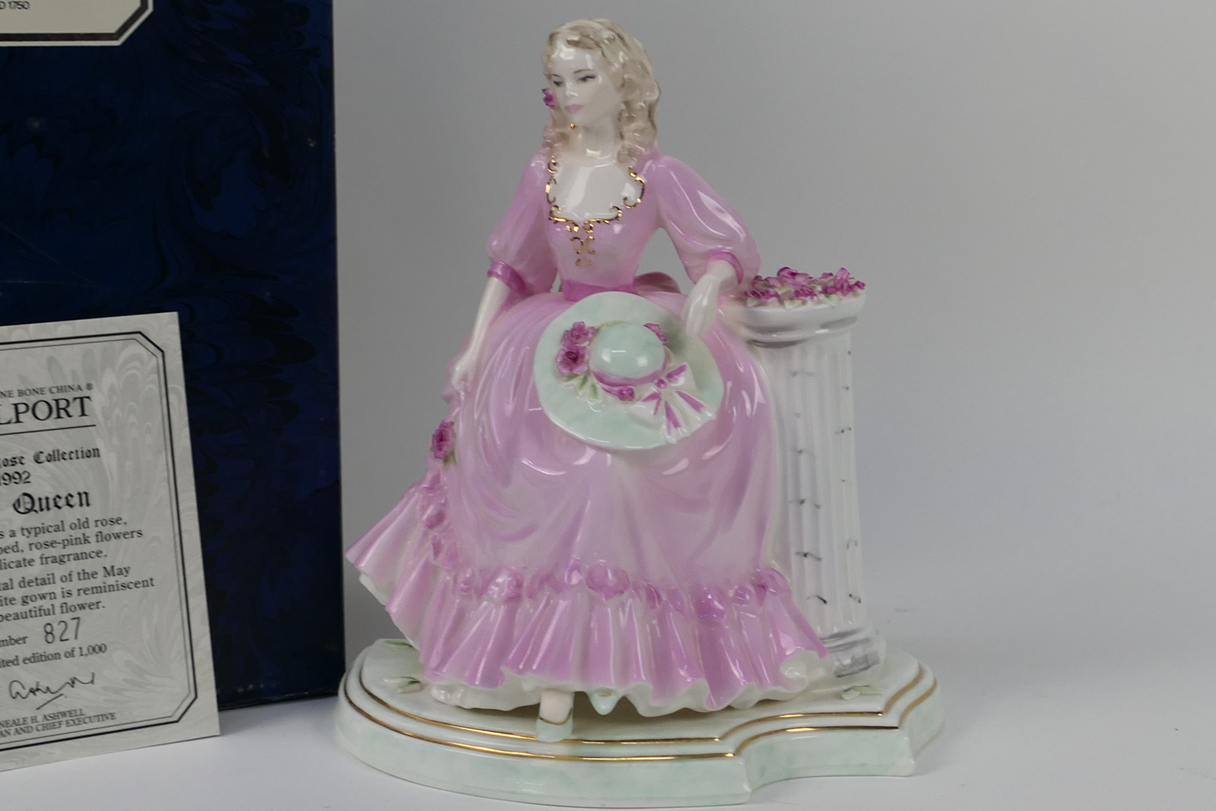 Coalport - A boxed limited edition lady figure from the English Rose Collection 1992, May Queen, - Image 2 of 6