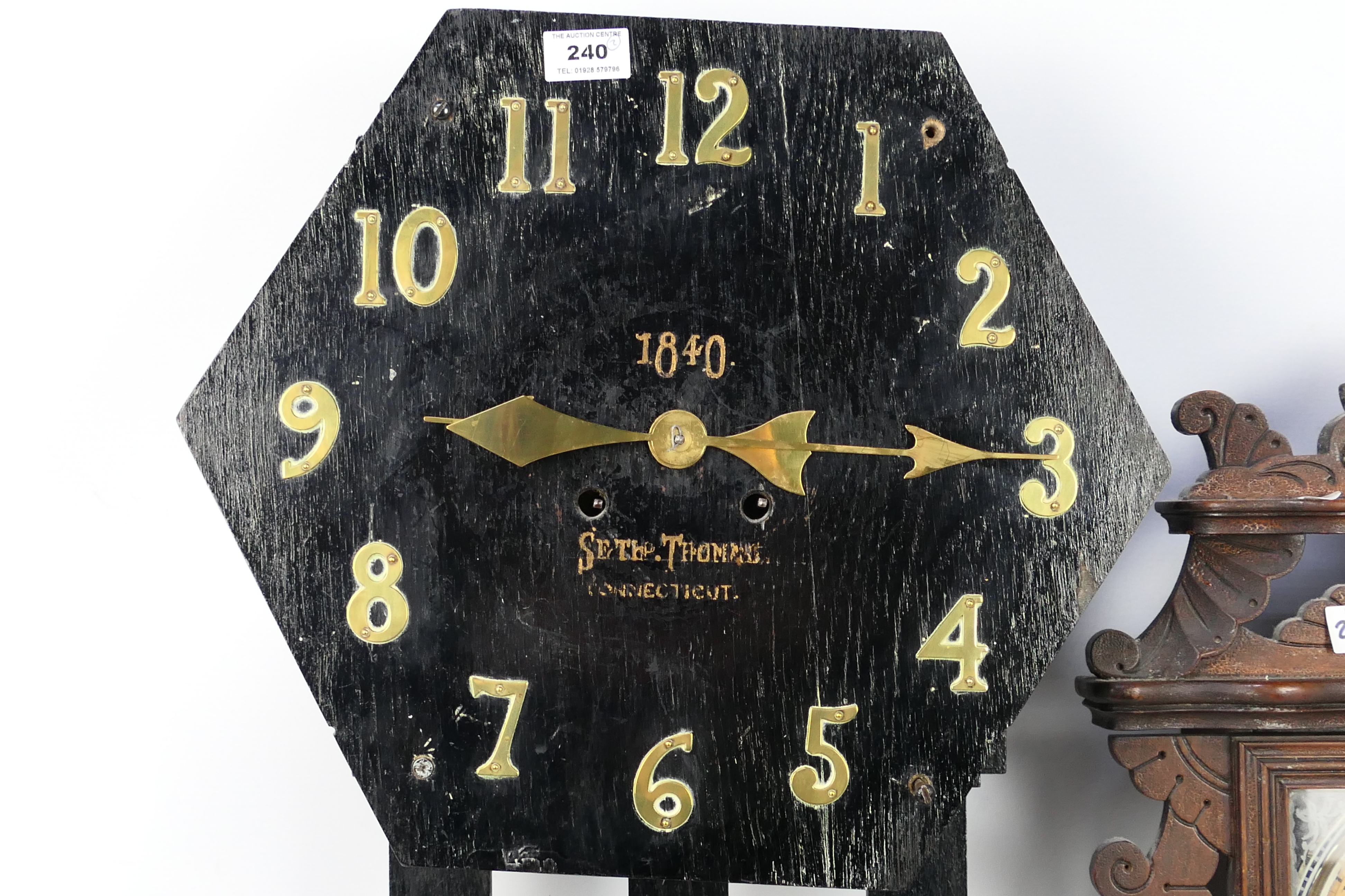 An interesting pair of late 19th century/ early 20th century American clocks, - Image 2 of 7