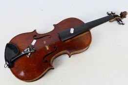 Violin, no label to the interior, 60 cm (l).