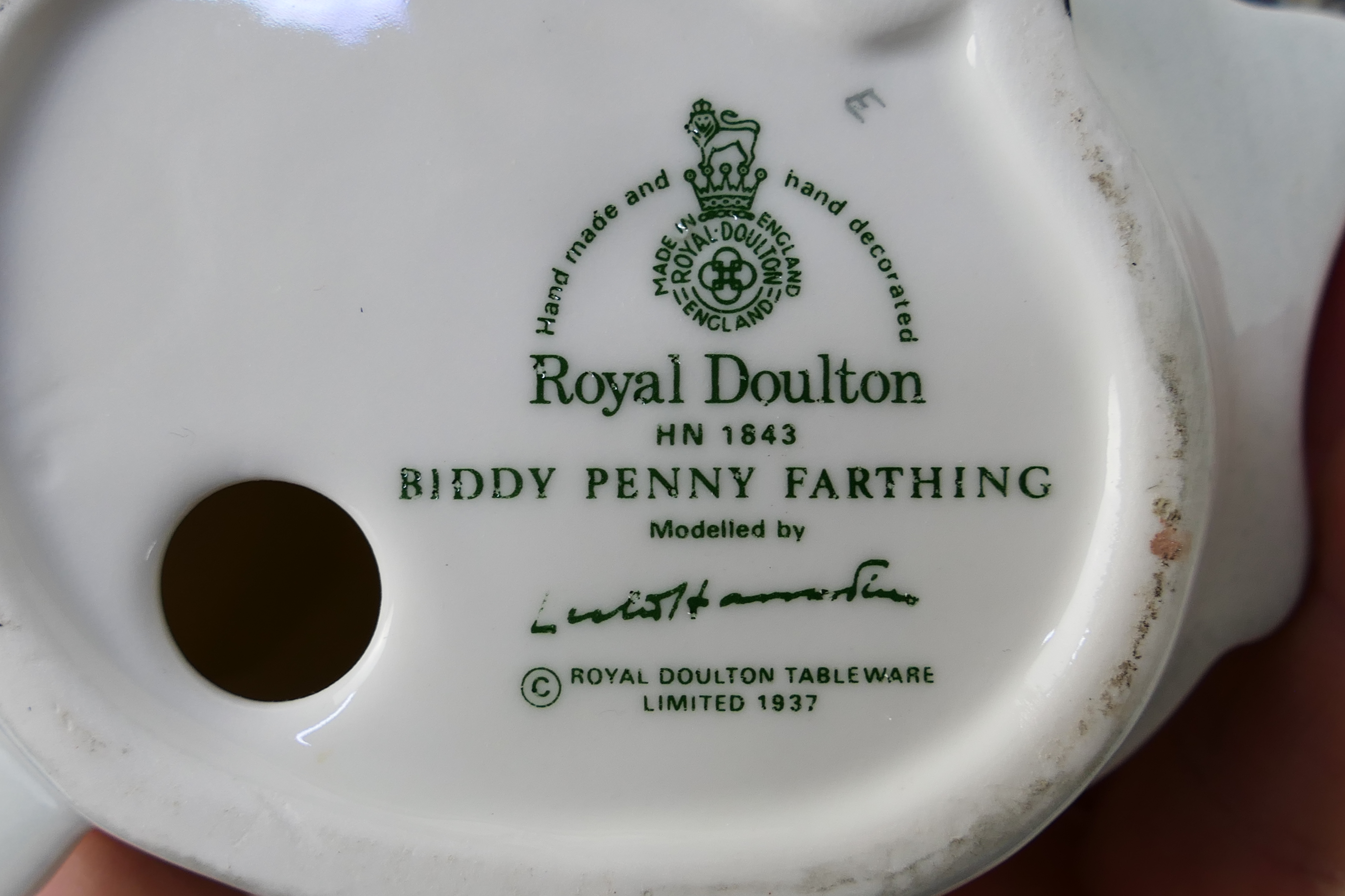 Royal Doulton - Two boxed figures comprising Biddy Penny Farthing # HN1843 and Balloon Boy # HN2934, - Image 5 of 6