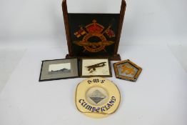 Military Memorabilia - A cast aluminium ship's badge for HMS Devonshire,