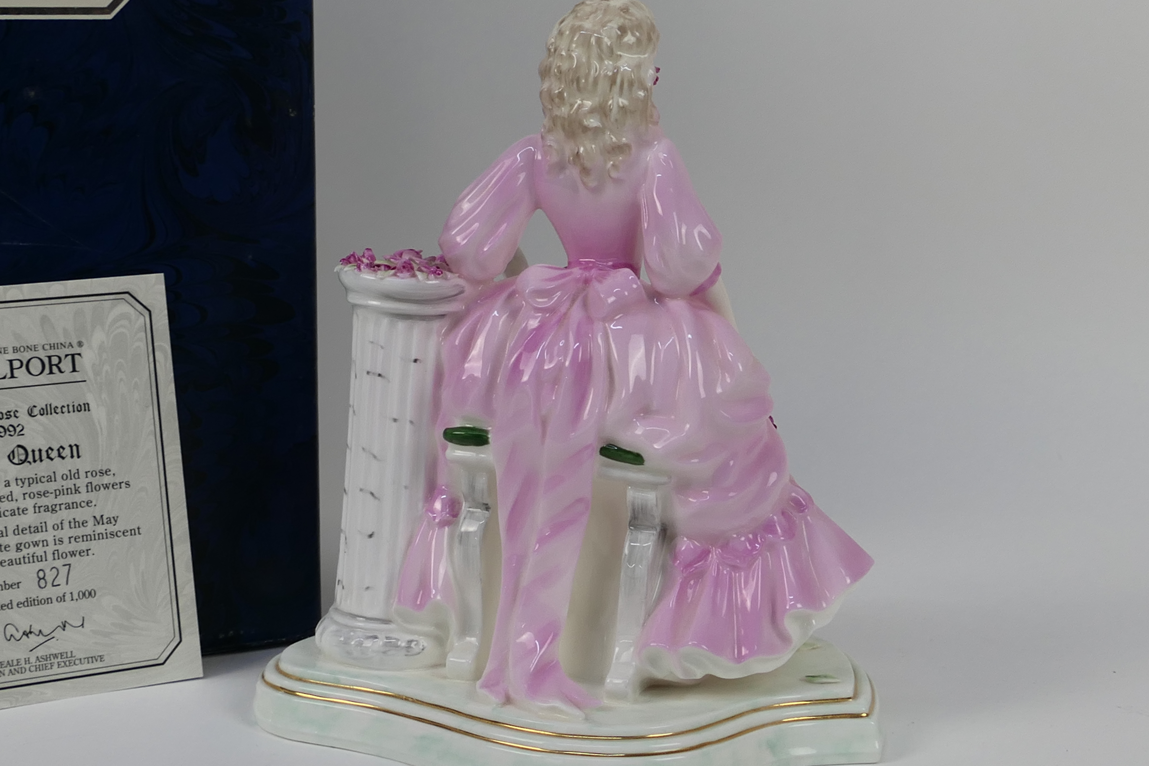 Coalport - A boxed limited edition lady figure from the English Rose Collection 1992, May Queen, - Image 4 of 6