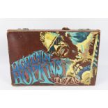 A vintage leather case with hand painted decoration Lightnin' Hopkins Texas Blues,