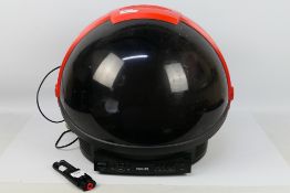 A vintage Phillips Discoverer television, designed in the form of a Space Helmet, with remote,