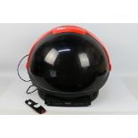 A vintage Phillips Discoverer television, designed in the form of a Space Helmet, with remote,