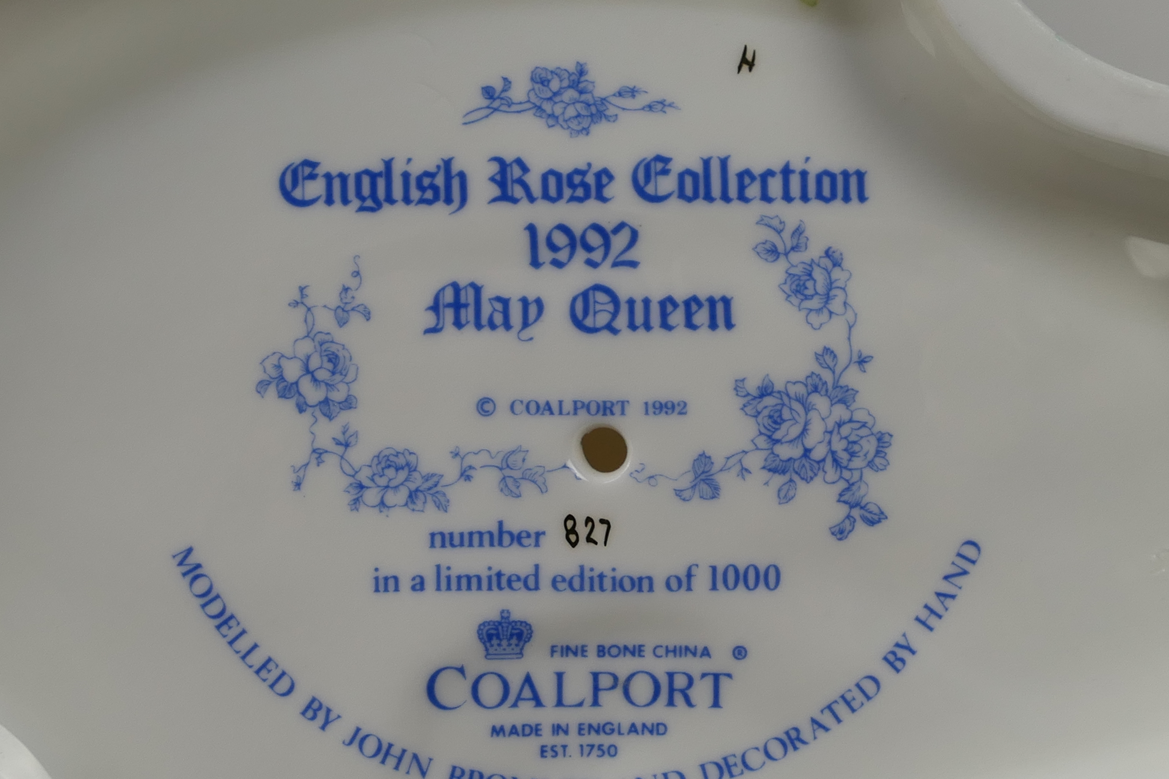 Coalport - A boxed limited edition lady figure from the English Rose Collection 1992, May Queen, - Image 5 of 6