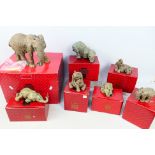 The Herd - 7 x boxed 1991 The Herd' collectable elephants by Martha Carey - Lot includes a #3126