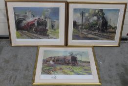 Three prints after Terence Cuneo, two of