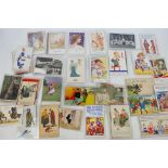 Deltiology - A collection of 85 subject cards to include children, comic, social history,