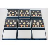 United Kingdom Proof Coin Collection sets comprising 1986, 1989, 1993, 1994,