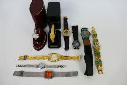 A collection of wrist watches to include Casio, Carvel, Limit, Sekonda and other.