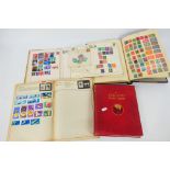 Philately - A collection of vintage stamp albums, one containing UK and foreign stamps,