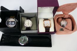 A quantity of boxed fashion watches to include Accurist, Guess, Diesel and other.