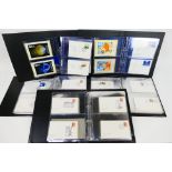 Philately - Three binders of The Postmark Club covers dating between 1978 and 1996 and two binders