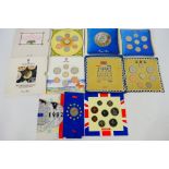 Five United Kingdom Brilliant Uncirculated Coin Collection sets comprising 1987, 1988, 1989,