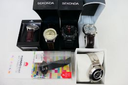 A quantity of boxed fashion watches to include Storm, Lorus, Huawei, Sekonda and other.