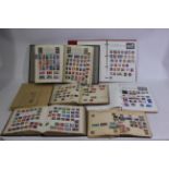 Philately - A collection of vintage albums containing foreign stamps.
