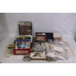 Lot to include loose stamps, philatelic literature, postcards, cigarette cards and other.