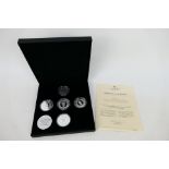 A London Mint Office five silver crown set,