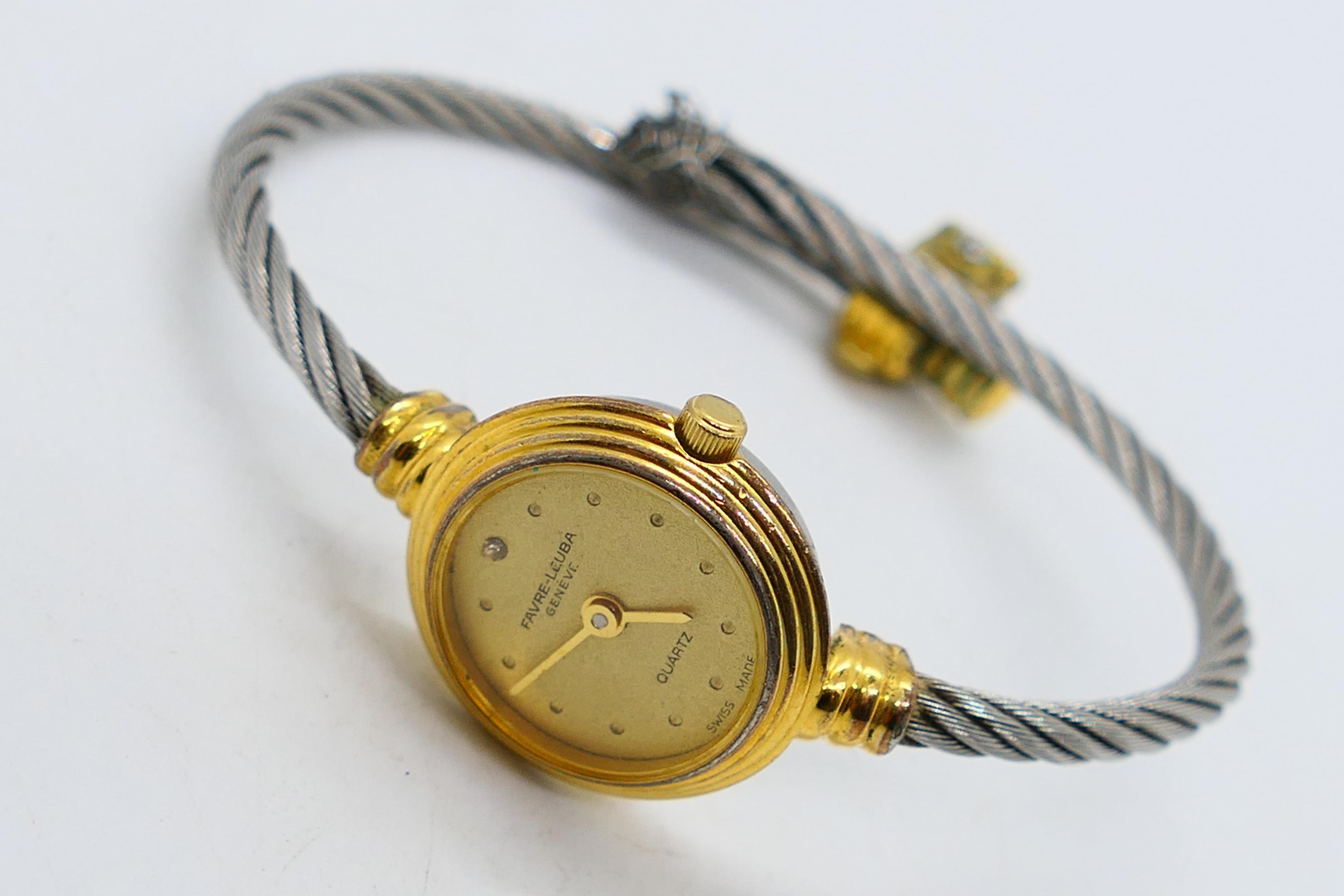 A lady's wrist watch by Favre-Leuba, Swiss quartz movement, the back scribed 012-53 quartz 075,